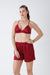 Burgundy Bralet Shorts Set